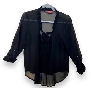 Comptoir Des Cotonniers sheer top with neck tie